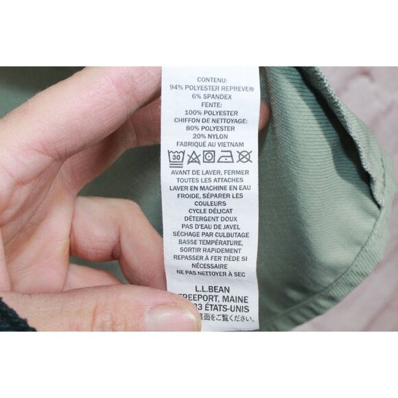 LL Bean West Branch Fishing Shirt Long Sleeve Faded Sage Size L - Picture 8 of 9